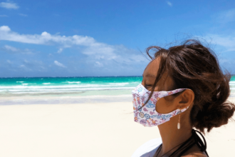 夏の沖縄旅行におすすめ！「紅型ラッシュガード夏マスク」